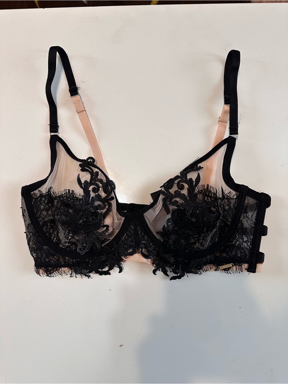 Bluebella Lace floral Bra Size 32D  Pink/Black